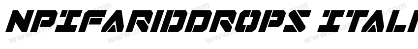 NPIFaridDrops Italic字体转换